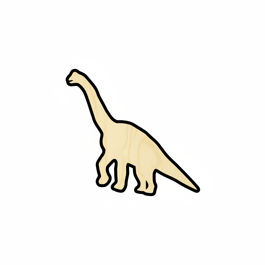 Unfinished Wood Sauropod Dinosaur Silhouette - Craft- up to 46" DIY NameSigns.com