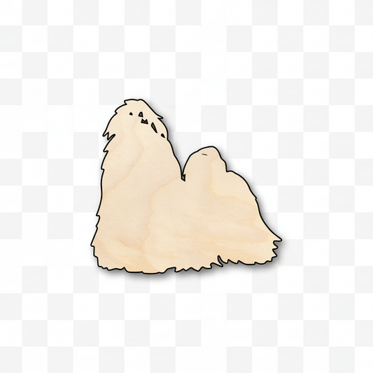 Unfinished Wood Shih Tzu Dog Shape - Craft - up to 46" DIY NameSigns.com