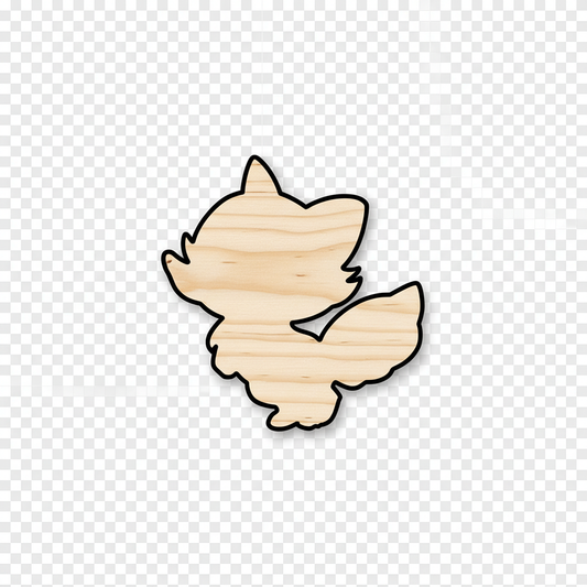 Unfinished Wood Cute Fox Shape - Craft - up to 46" DIY NameSigns.com