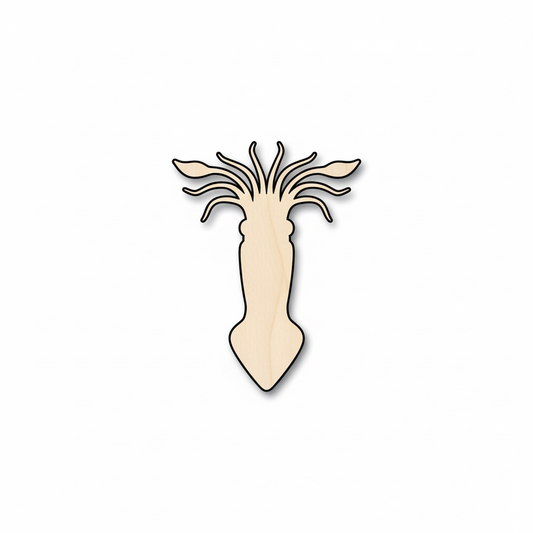 Unfinished Wood Squid Shape - Ocean - Nursery - Craft - up to 46" DIY NameSigns.com