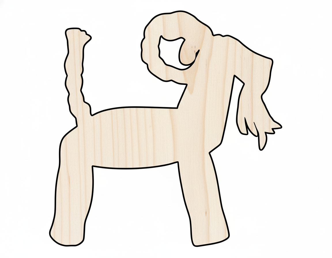 Unfinished Wood Yule Goat Shape | Craft Cutout | up to 46" DIY NameSigns.com