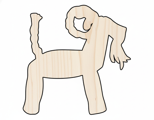 Unfinished Wood Yule Goat Shape | Craft Cutout | up to 46" DIY NameSigns.com