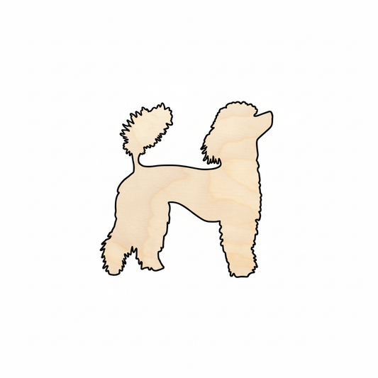 Unfinished Wood Poddle Dog Shape - Craft - up to 46" DIY NameSigns.com