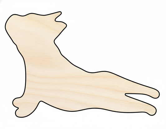 Unfinished Wood Stretching Dog Silhouette | DIY Dog Craft Cutout | up to 46" DIY NameSigns.com