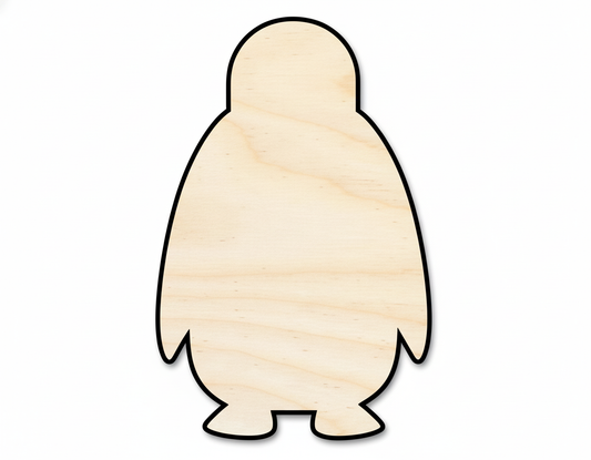 Unfinished Wood Cute Penguin Shape | DIY Craft Cutout | up to 46" DIY NameSigns.com