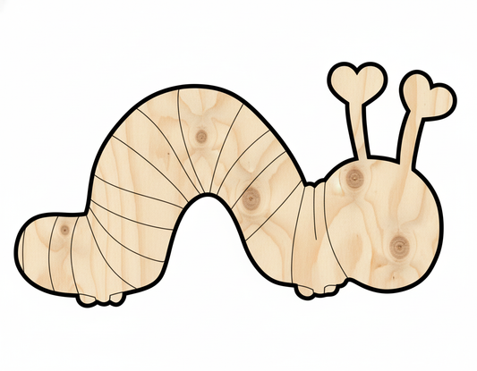 Unfinished Heart Caterpillar Shape | DIY Craft Cutout | up to 46" DIY NameSigns.com