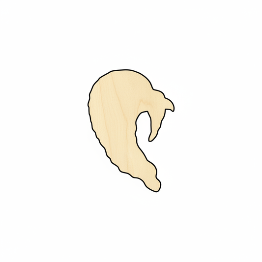 Unfinished Wood Turkey Head Shape - Thanksgiving - Bird - Animal - Craft - up to 46" DIY NameSigns.com