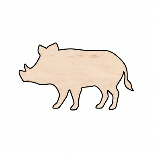 Unfinished Wood Boar Pig Shape - Animal - Craft - up to 46" DIY NameSigns.com