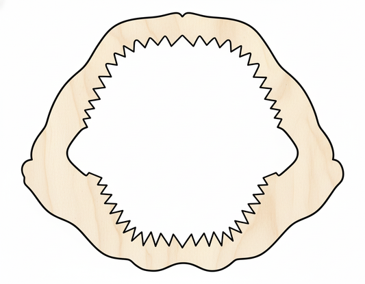 Unfinished Wood Shark Jaw Shape | DIY Craft Cutout | up to 46" DIY NameSigns.com