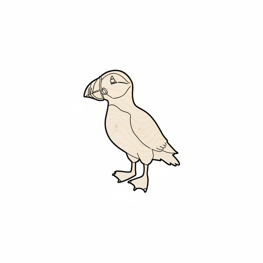 Unfinished Wood Puffin Silhouette - Craft- up to 46" DIY NameSigns.com