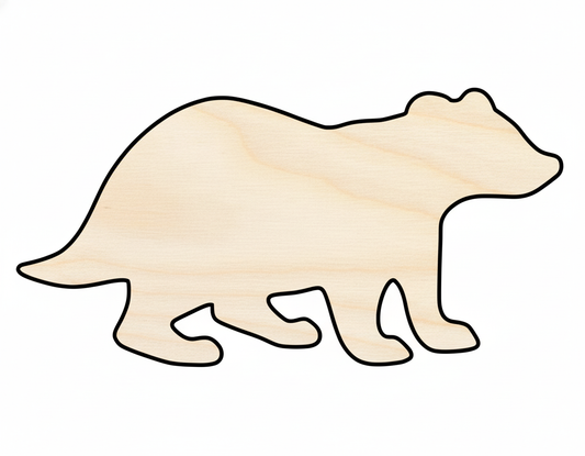 Unfinished Wood Badger Shape | DIY Wildlife Craft Cutout | Up to 36" NameSigns.com