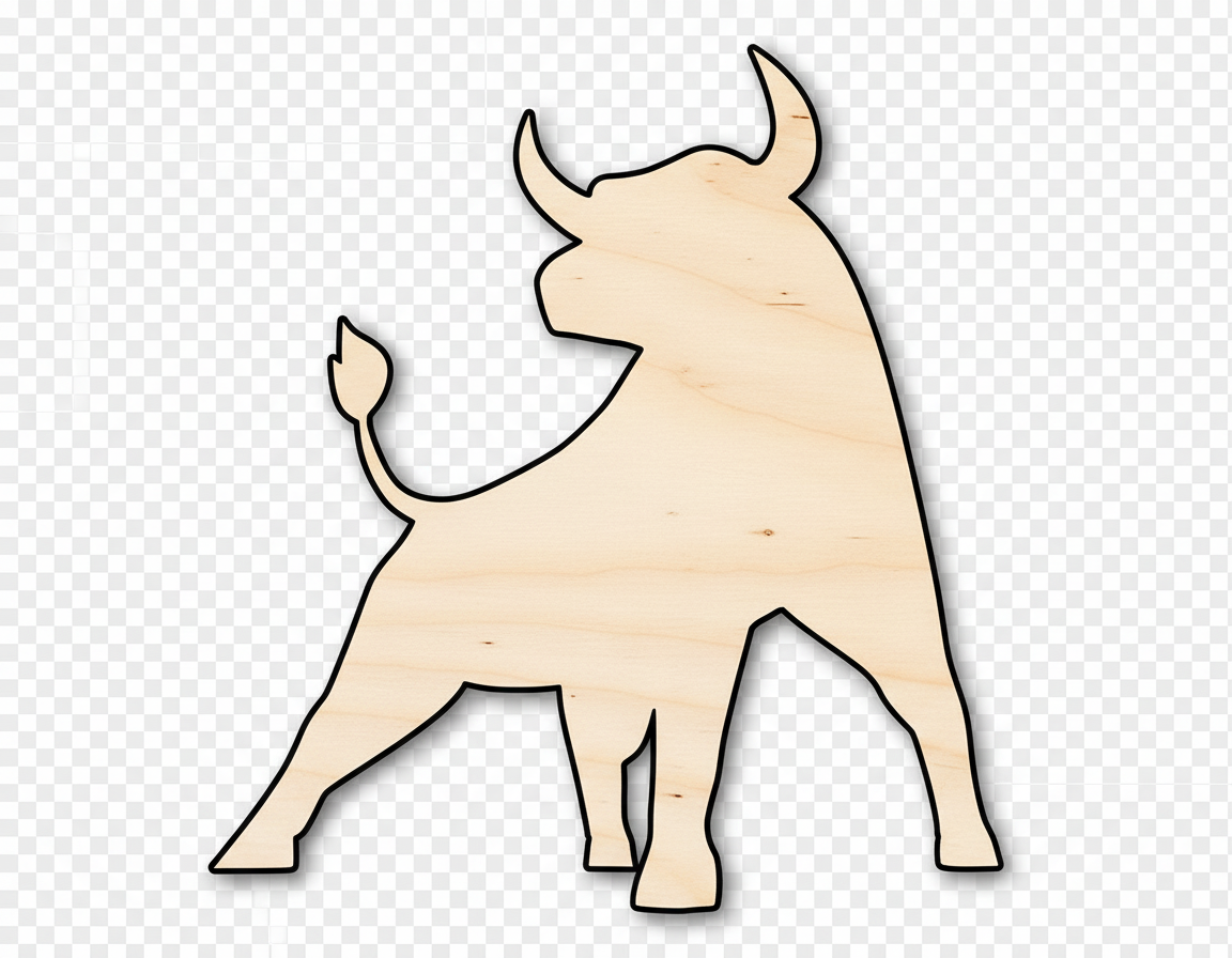 Unfinished Wood Taurus Bull Shape - Zodiac Craft - up to 46" NameSigns.com
