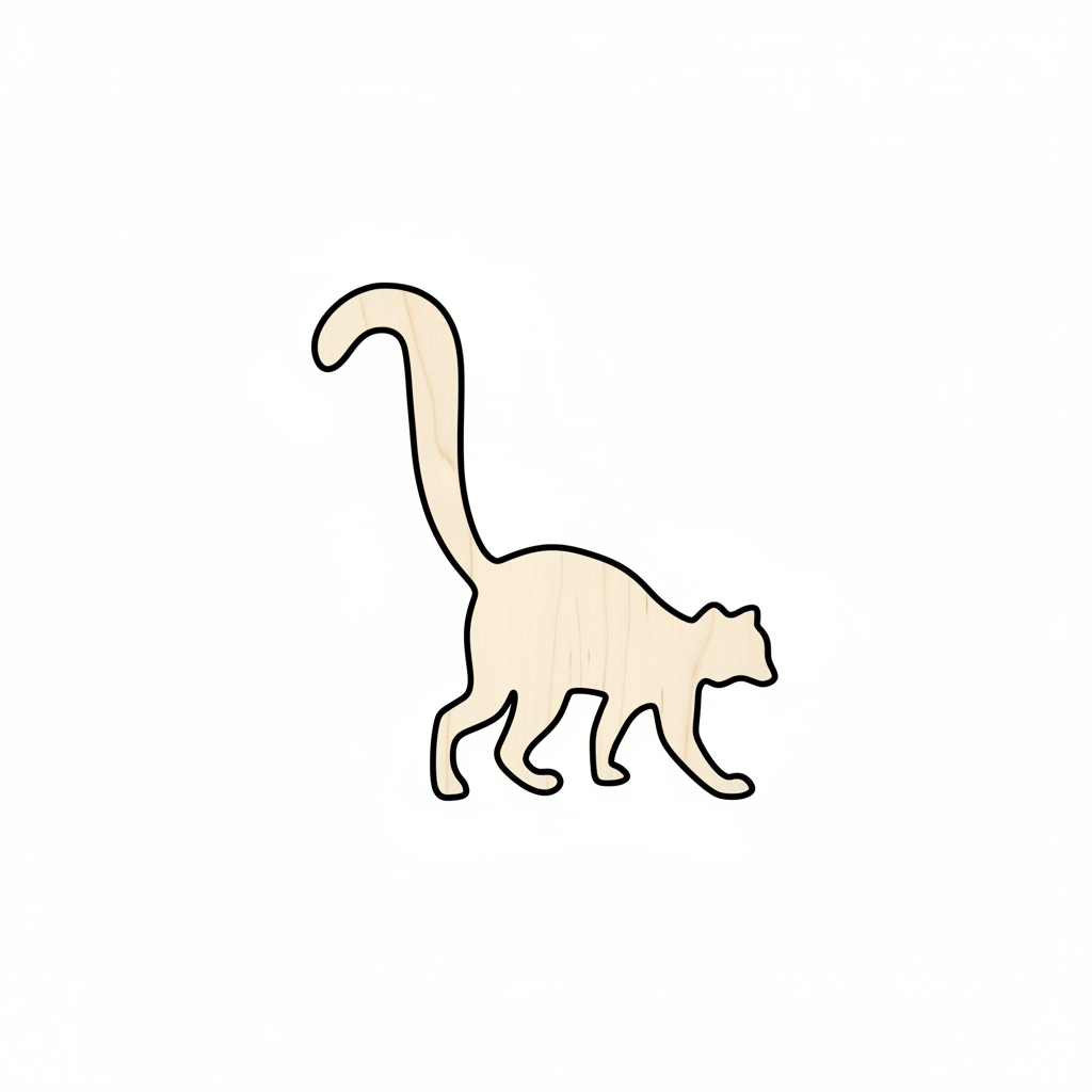 Unfinished Wood Lemur Shape - Animal - Craft - up to 46" DIY NameSigns.com