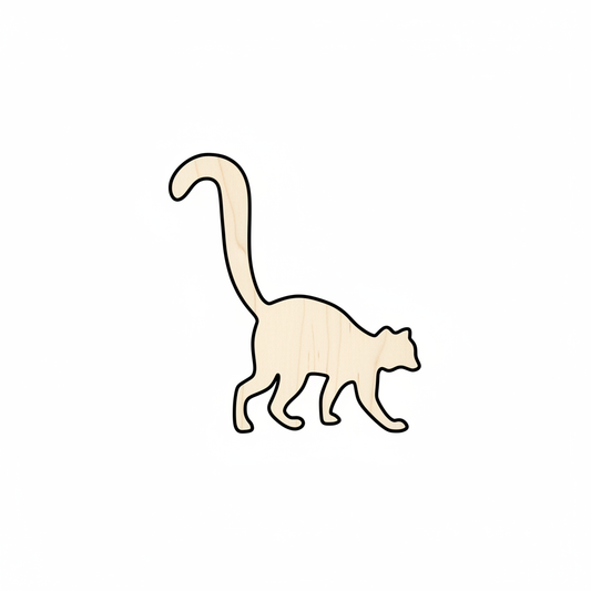 Unfinished Wood Lemur Shape - Animal - Craft - up to 46" DIY NameSigns.com