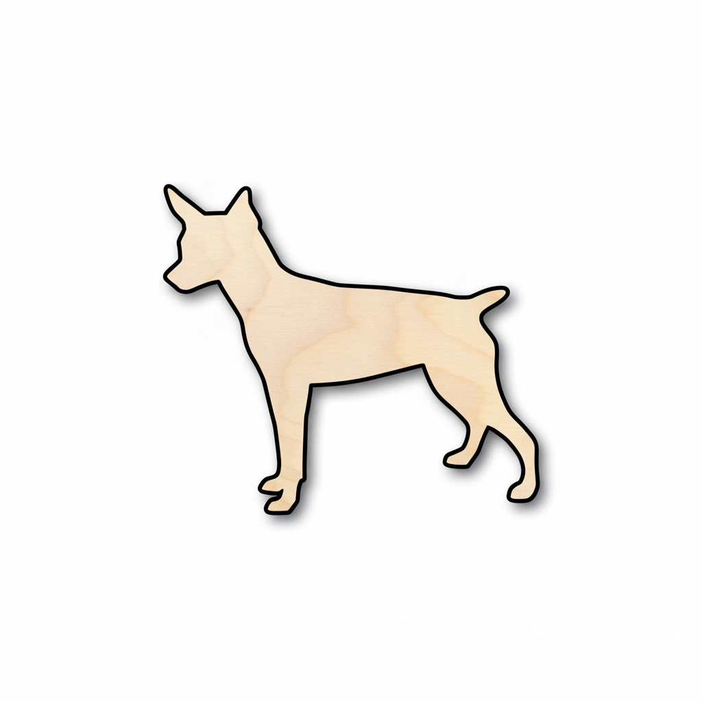 Unfinished Wood Rat Terrier Small Dog Shape - Craft - up to 46" DIY NameSigns.com