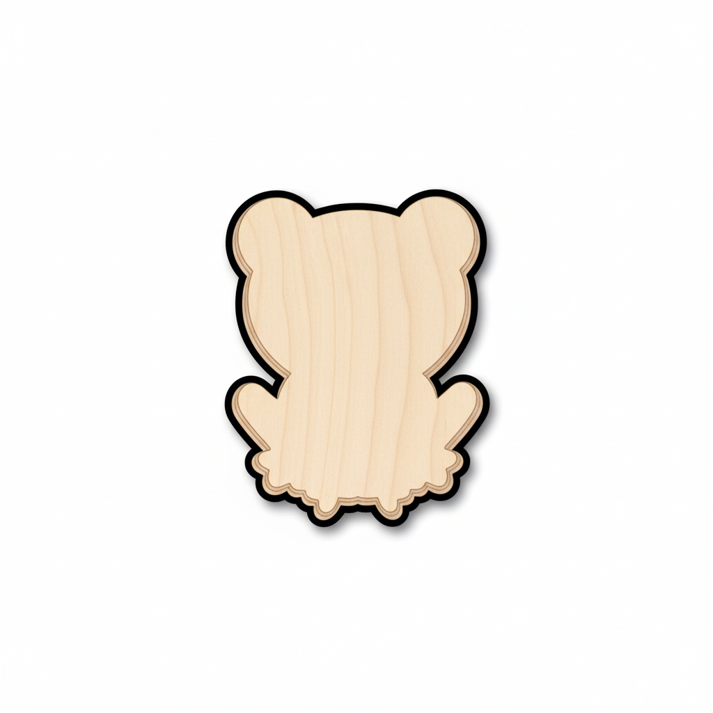 Unfinished Wood Cute Frog Shape - Craft - up to 46" DIY NameSigns.com