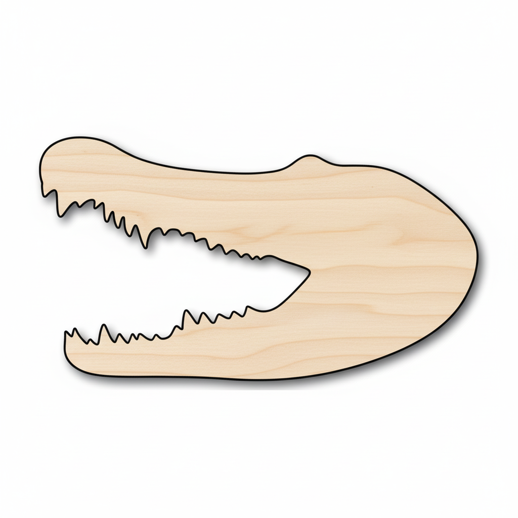 Unfinished Wood Crocodile Head Shape - Animal - Craft - up to 46" DIY NameSigns.com