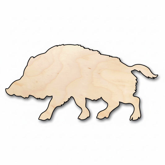 Unfinished Wood Warthog Wild Pig Silhouette - Craft- up to 46" DIY NameSigns.com