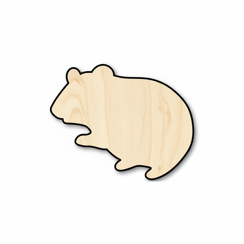 Unfinished Wood Hamster Shape - Animal - Pet - Craft - up to 46" DIY NameSigns.com