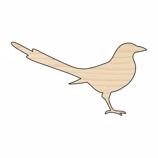 Unfinished Wood Magpie Shape - Bird - Wildlife - Craft - up to 46" DIY NameSigns.com