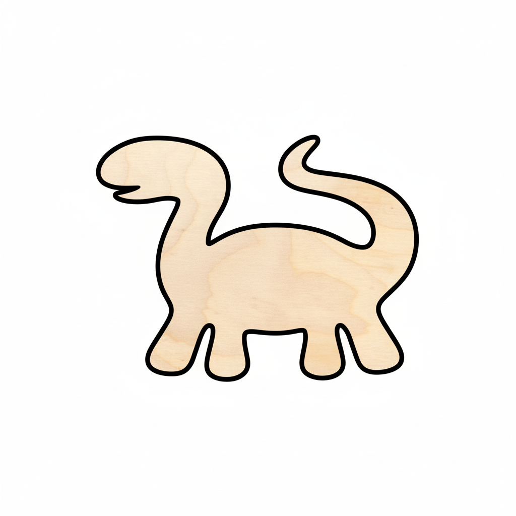 Unfinished Wood Dinosaur Shape - Craft - up to 46" DIY NameSigns.com