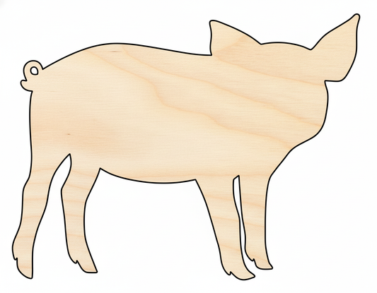 Unfinished Wood Pig Shape - Animal Craft - up to 46" DIY NameSigns.com