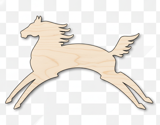 Unfinished Wood Horse Petroglyph Silhouette | DIY Native American Craft Cutout | up to 46" DIY NameSigns.com