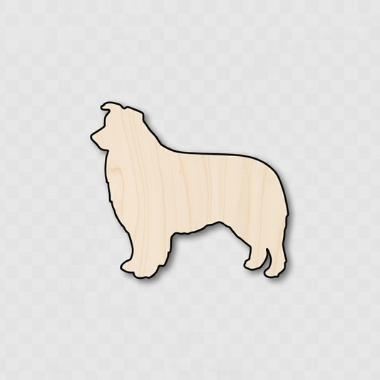 Unfinished Wood Border Collie Dog Silhouette - Craft- up to 46" DIY NameSigns.com