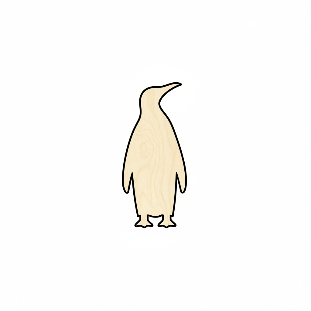 Unfinished Wood Emperor Penguin Shape - Animal - Wildlife - Craft - up to 46" DIY NameSigns.com