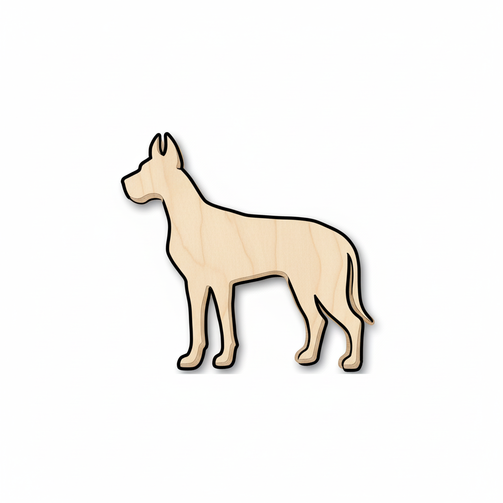 Unfinished Wood Great Dane Dog Shape - Animal - Pet - Craft - up to 46" DIY NameSigns.com