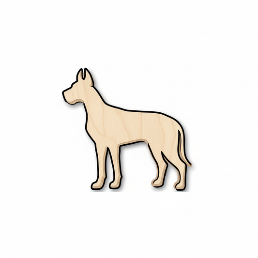 Unfinished Wood Great Dane Dog Shape - Animal - Pet - Craft - up to 46" DIY NameSigns.com