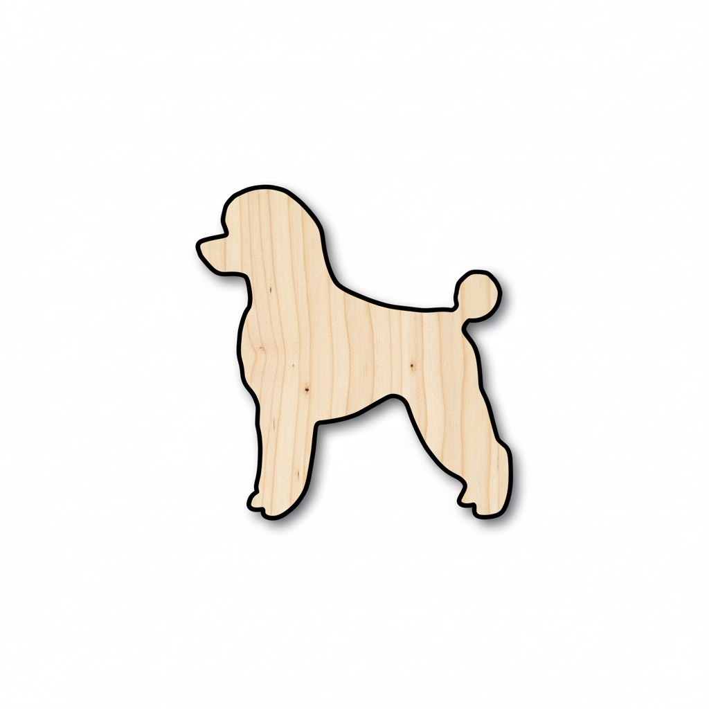Unfinished Wood Poddle Dog Shape - Craft - up to 46" DIY NameSigns.com