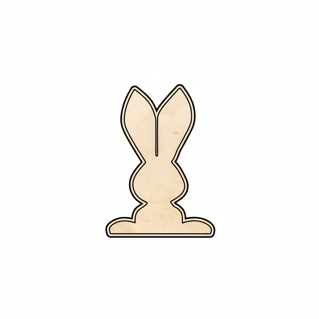 Unfinished Wood Bunny Shape - Craft - up to 46" DIY NameSigns.com