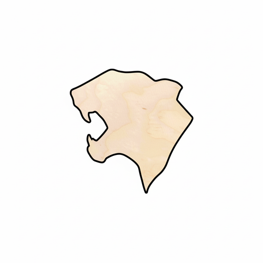 Unfinished Wood Cougar Head Silhouette - Craft- up to 46" DIY NameSigns.com