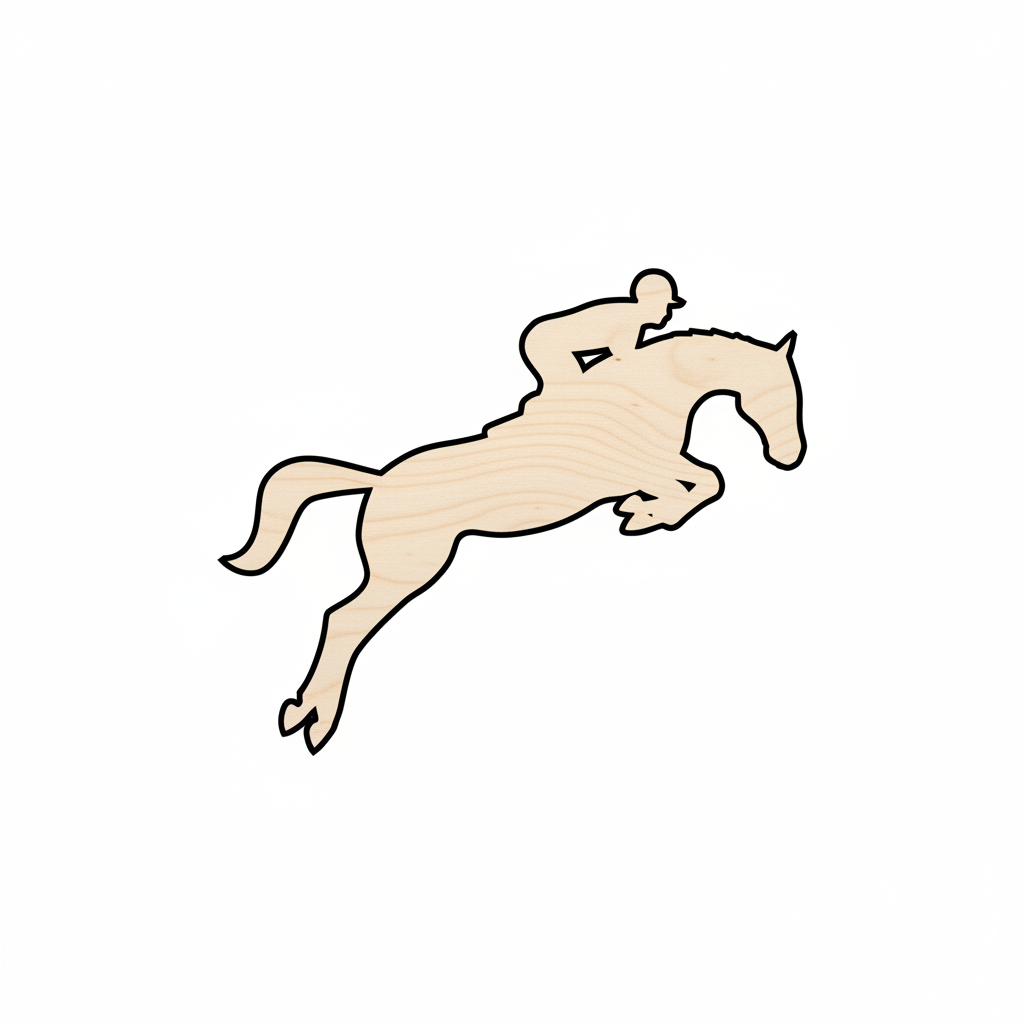 Unfinished Wood Equestrian Shape - Craft - up to 46" DIY NameSigns.com
