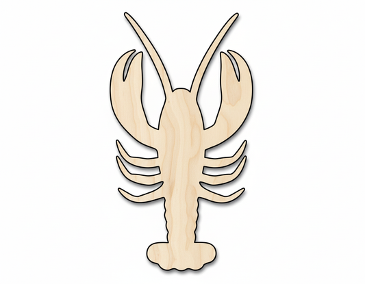 Unfinished Wood Crawfish Shape | DIY Craft Cutout | up to 46" DIY NameSigns.com