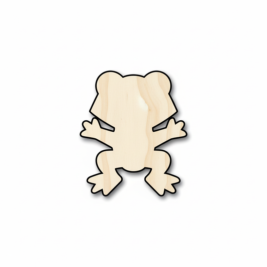 Unfinished Wood Cute Frog Shape - Craft - up to 46" DIY NameSigns.com