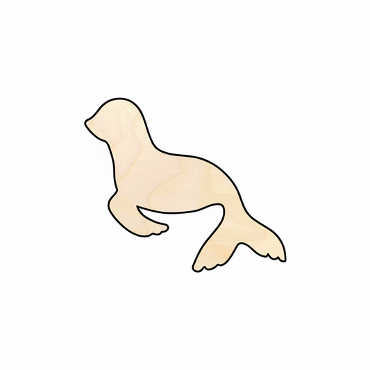 Unfinished Wood Seal Silhouette - Craft- up to 46" DIY NameSigns.com