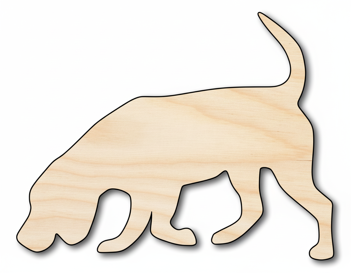 Unfinished Wood Hunting Dog Silhouette | DIY Dog Craft Cutout | up to 46" DIY NameSigns.com