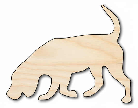 Unfinished Wood Hunting Dog Silhouette | DIY Dog Craft Cutout | up to 46" DIY NameSigns.com