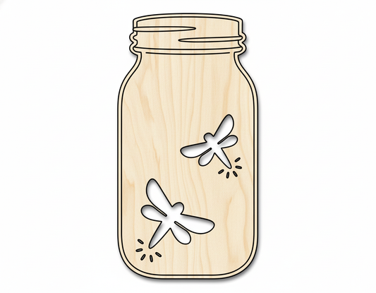 Unfinished Firefly Jar Shape | DIY Craft Cutout | up to 46" DIY NameSigns.com