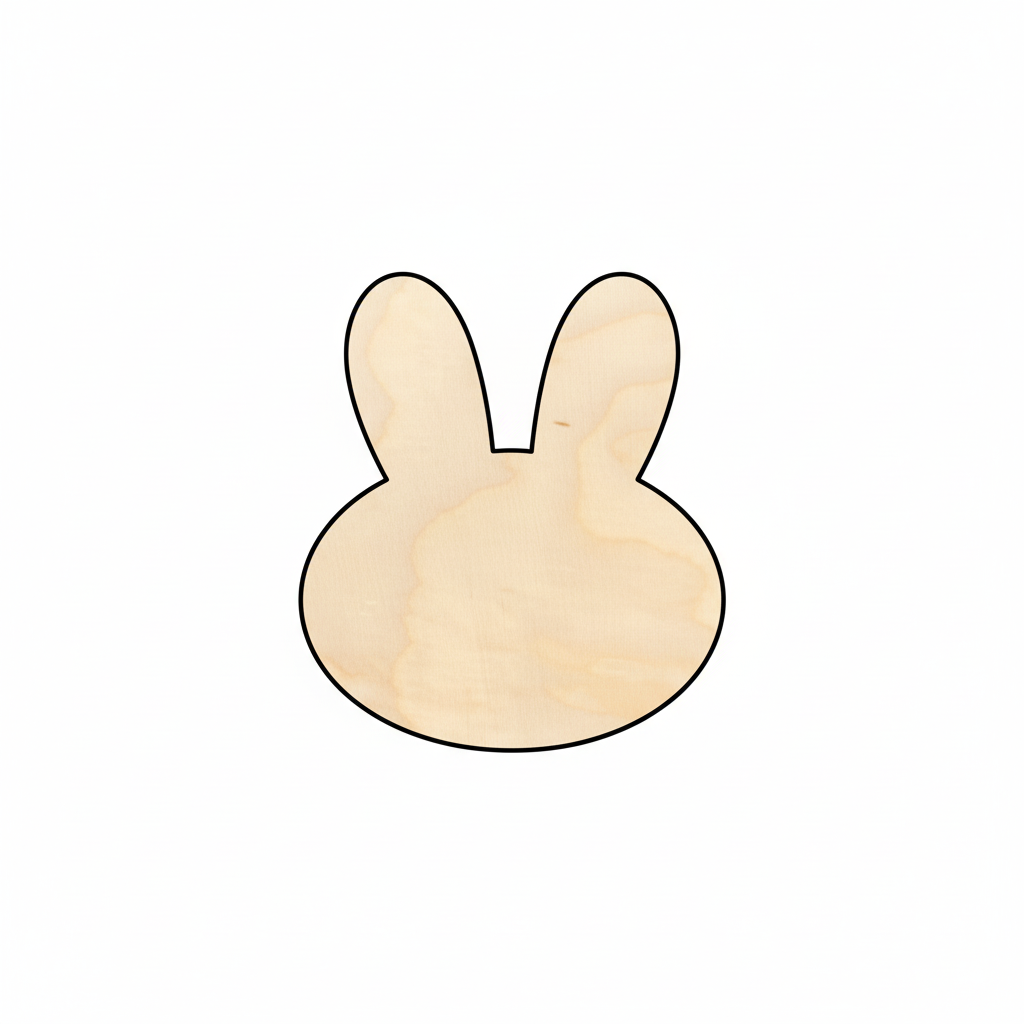 Unfinished Wood Cute Bunny Shape - Craft - up to 46" DIY NameSigns.com
