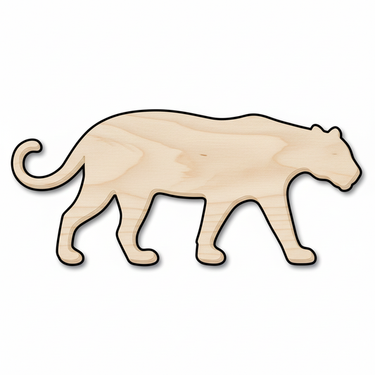 Unfinished Wood Jaguar Shape - Animal - Wildlife - Craft - up to 46" DIY NameSigns.com