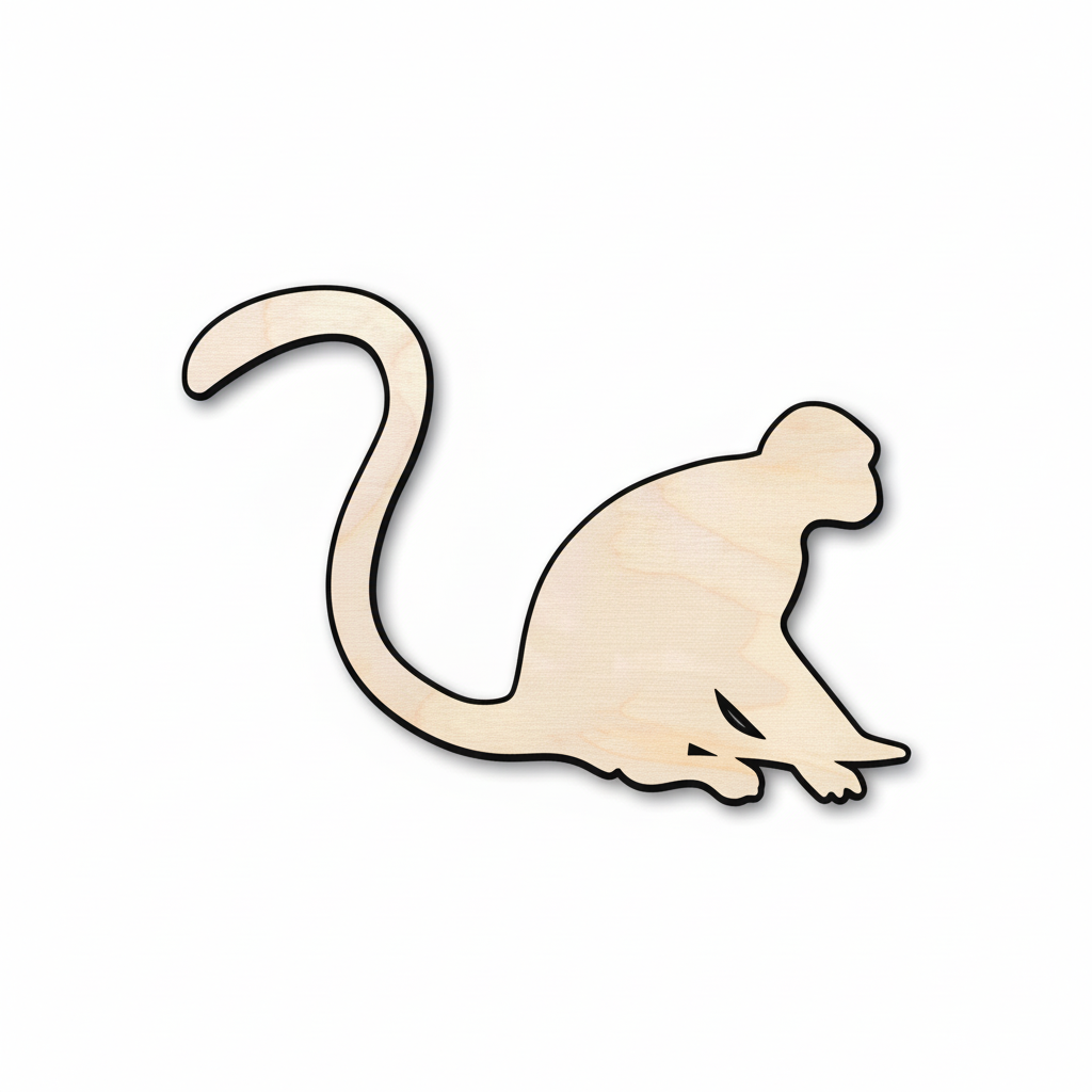 Unfinished Wood Monkey Silhouette - Craft- up to 46" DIY NameSigns.com