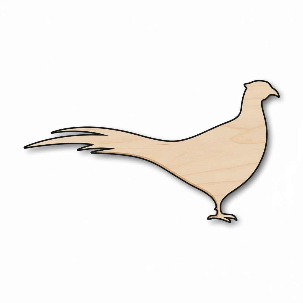 Unfinished Wood Pheasant Shape - Animal - Wildlife - Hunting - Craft - up to 46" DIY NameSigns.com