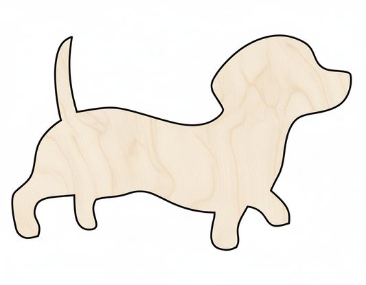 Unfinished Wood Wiener Dog Silhouette | DIY Dog Craft Cutout | up to 46" DIY NameSigns.com
