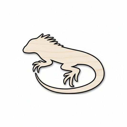 Unfinished Wood Iguana Shape - Reptile - Animal - Craft - up to 46" DIY NameSigns.com
