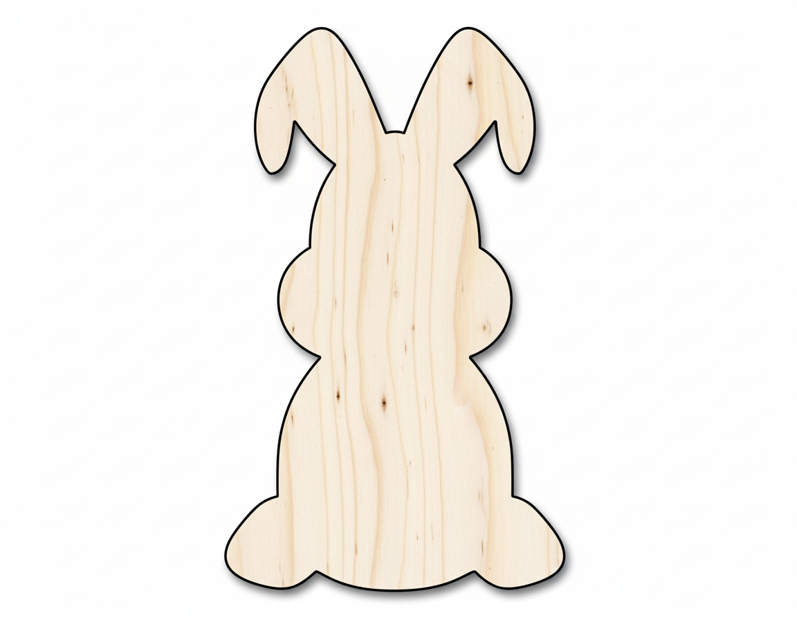 Unfinished Sitting Bunny Silhouette | Easter | DIY Craft Cutout | up to 46" DIY NameSigns.com