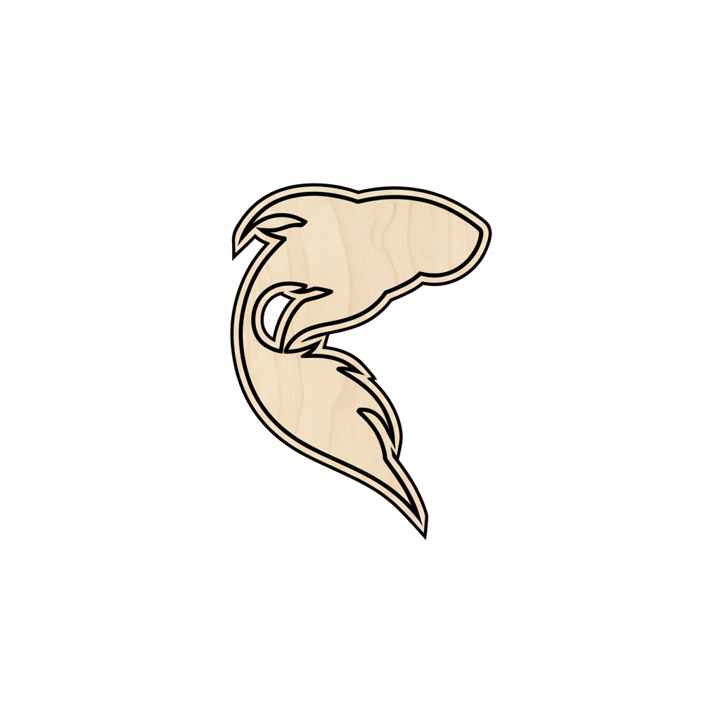 Unfinished Wood Koi Fish Goldfish Silhouette - Craft- up to 46" DIY NameSigns.com