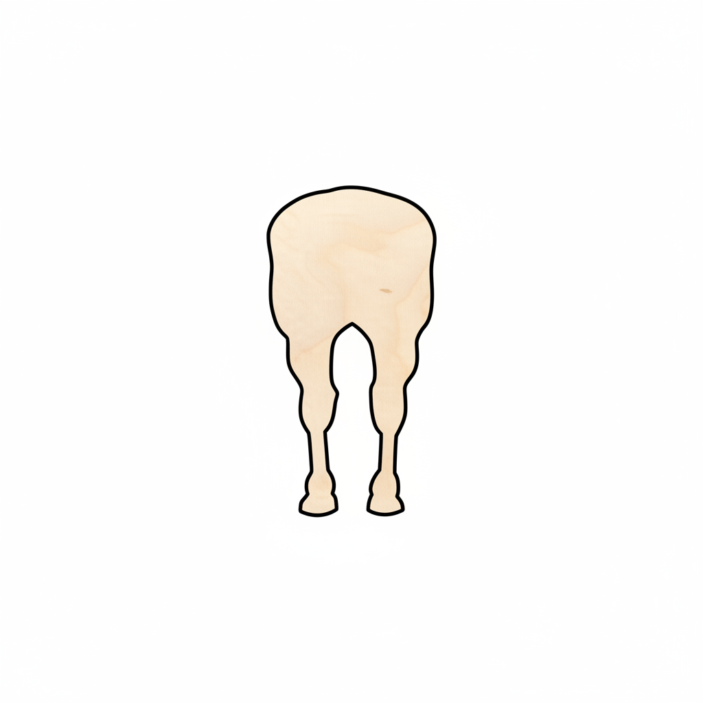 Unfinished Wood Horse Backside Shape - Craft - up to 46" DIY NameSigns.com